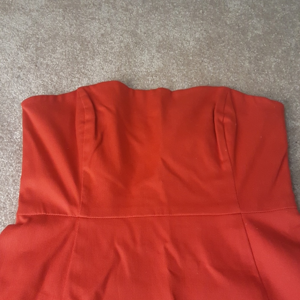 Banana Republic Red Strapless A Line Dress - Picture 4 of 7